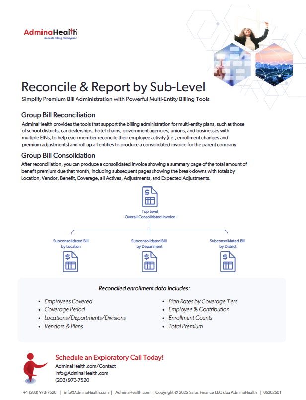 Reconcile and Report by Sub-Level screenshot